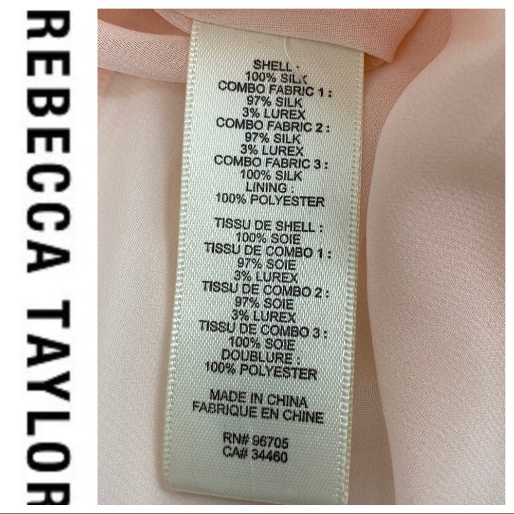 πSALEπ Rebecca Taylor Amanda Pink Silk Dress - Picture 11 of 12
